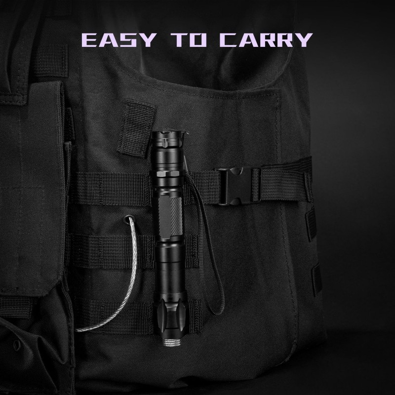 Ultra portable tactical green laser pointer attached to tactical vest