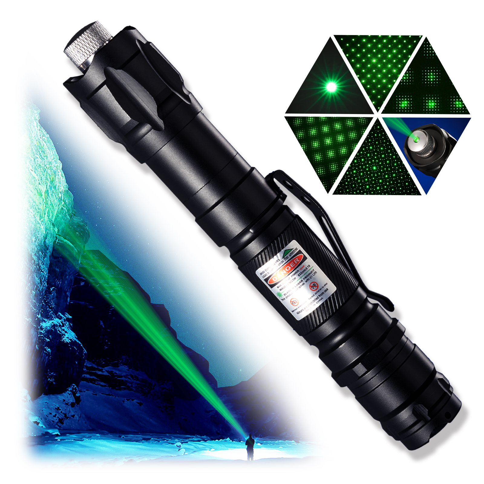 Tactical LED Laser Flashlight