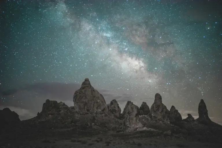 Milky Way galaxy at night