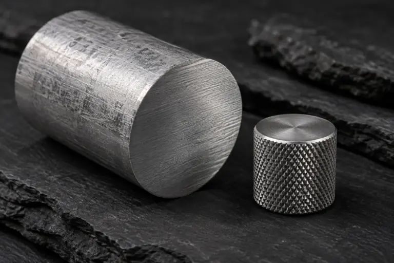 Aluminum samples illustrating metal texture